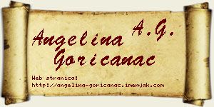 Angelina Goričanac vizit kartica